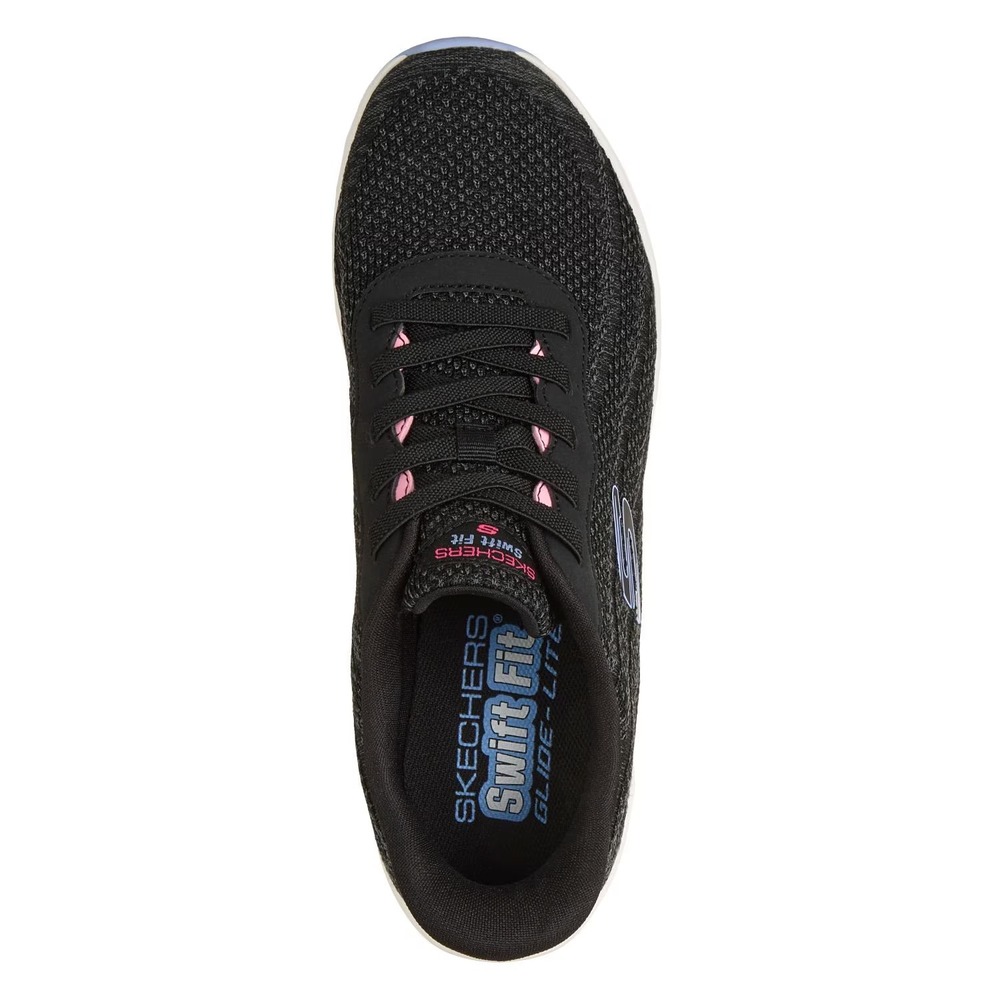 Skechers Womens Glide-Lite Swift Fit Sneaker Black Size 10 Athletic Shoes - Picture 4 of 8